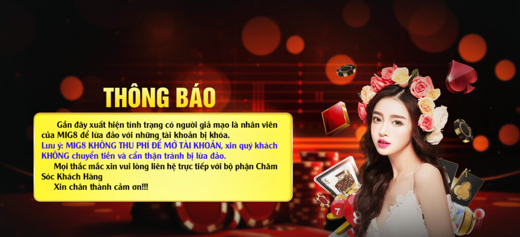 thông báo từ MIG8