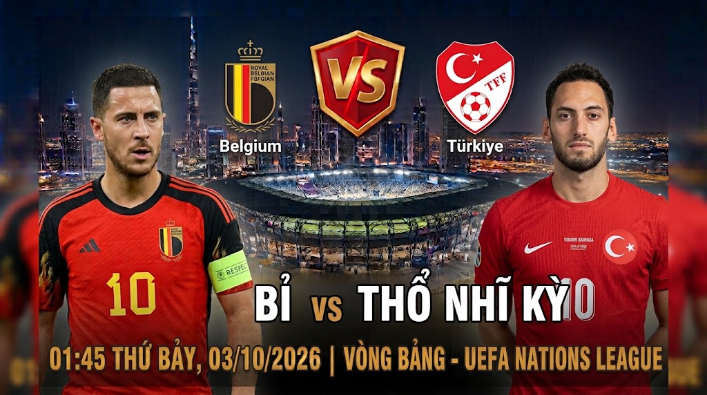 Bỉ vs Thổ Nhĩ Kỳ