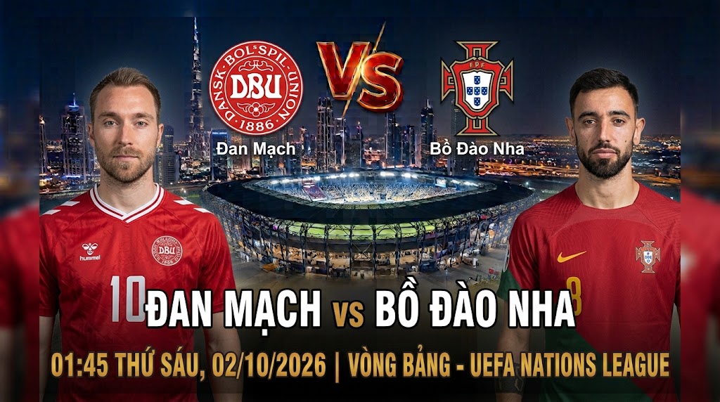 Đan Mạch vs Bồ Đào Nha
